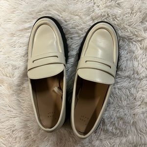 White loafers